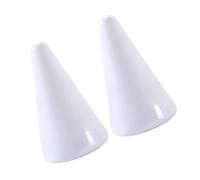 LRXIYODE 2pcs Ceramic Ring Tower and Jewelry Organizer, Simple White Porcelain Cone Shaped Ring Stand for Home and Display Use