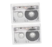 LRXIYODE 2pcs Clear Blank Cassette Tapes Audio Recording Media for Music Speech Interviews Suitable for Voice Recorders and Educational Use
