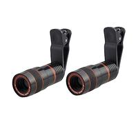 LRXIYODE 2pcs Clip-on Macro Camera Lens for Mobile Phone, Telephoto Lens with Lightweight Abs Material, Easy to Use for Private Taking Pictures and Forestry Management