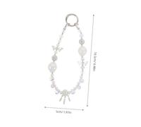 LRXIYODE 2pcs Crystal Beaded Phone Wrist Strap Handmade Sparkling Butterfly Pendant Lanyard for Cellphone Keychain and Bag Accessories Versatile Multifunctional Mobile Chain for Women