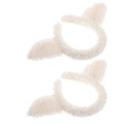LRXIYODE 2pcs Cute Lamb Ears Headband Soft Plush Sheep Ear Hairband Adorable Animal Costume Accessory for Women Performance and Party