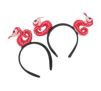 LRXIYODE 2pcs Cute Stuffed Snake Headband Snake Print Hairband for Girls Chinese Year Halloween Party Hair Accessories