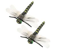 LRXIYODE 2Pcs Decorative Dragonfly Models Educational Cognitive with Bright Colors and Detailed Texture for Indoor Outdoor Play and Home Party Decoration