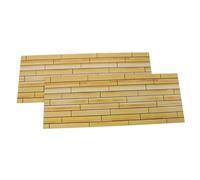 LRXIYODE 2pcs DIY Dollhouse Flooring Wood Tiles Miniature Realistic Wooden Planks for Mini House Kitchen Bathroom Decor for Dollhouse Accessories and Creative Projects