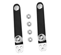 LRXIYODE 2pcs Double Layer Leather Accordion Straps with Metal Buckles Stable and Easy to Install Replacement Extension for Various Accordion Stylish Black Design