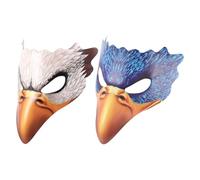 LRXIYODE 2pcs Durable PU Bird Animal Masks for Halloween Carnival Cosplay Parties Themed Events Ventilated Design for Comfort Enhanced Ensemble
