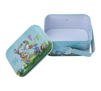 LRXIYODE 2pcs Easter Cookie Storage Box Iron Candy Container with Handle, Retro Biscuit Packaging Tin for Holiday Treats and Sweet Wrapping