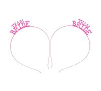 LRXIYODE 2Pcs Elegant Bride Headband in Rose Red Delicate Wedding Hair Accessory for Women Party Headwear Enhancing Bridal Look with Classic Design