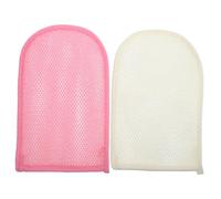 LRXIYODE 2pcs Exfoliating Gloves Bath Shower Scrub Gloves for Body Deep Cleansing and Dead Skin Removal Skin-friendly Exfoliation Mitts with Rich Suitable for Back Neck Feet Cleaning and