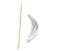 LRXIYODE 2pcs Fashion Elegant Acrylic Hair Stick Fork Clip Hairpin Holder for Women Girls Daily Wedding Party