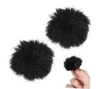 LRXIYODE 2pcs Furry Windscreen for Microphone Noise Reducing Wind Muff Covers for Wireless Go Ii Easy Installation Secure Fit Mic Wind Shield for Clear Audio Recordings