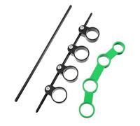 LRXIYODE 2pcs Guitar and Piano Finger Expander Set Adjustable Large Black and Fixed Medium Green Plastic Finger Trainer for Musical Instrument Training and Chord Stretching