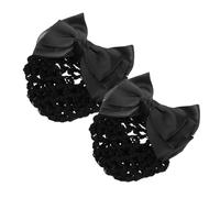LRXIYODE 2pcs Hair Bun Covers with Bow Design Versatile Hair Nets for Women for Nurses Dancers and Professionals Easy to Use
