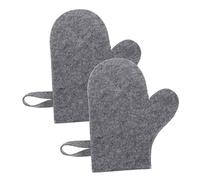 LRXIYODE 2Pcs Heat Resistant Back Scrubbing Gloves for Shower Bathing Exfoliating Mitts with Felt Soft Body Rubbing Gloves for Deep Skin Cleaning and Gentle Dead Skin Removal
