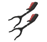 LRXIYODE 2pcs Heavy Duty Garbage Grabber Tool with Precision Teeth and Ergonomic Handle for Seniors and Mobility Aid Compact Portable Trash Picker Stick for Secure Grip and Easy Outdoor Use