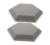 LRXIYODE 2pcs Hexagon Acoustic Soundproof Mats High-density Flame-retardant Grey Sound Dampening Panels for Indoor Studio, Recording Room, and Live Broadcast Wall Treatment