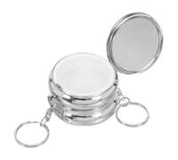 LRXIYODE 2pcs Keychain Pill Holder Portable Medication Organizer for Travel and Daily Use Compact Pill Storage Container Quick Access Stylish Keychain Design for
