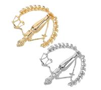 LRXIYODE 2pcs Lawyer Scale Lapel Pin Set, Alloy Brooches with Justice Scales Design, Retro Suit Collar Badges for Men, Inspirational Legal Brooches for Judges and Lawyers