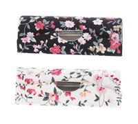LRXIYODE 2pcs Lipstick Cases Retro Cloth Flower Pattern Storage Boxes Mirror for Makeup Organiser Storage and Daily Use