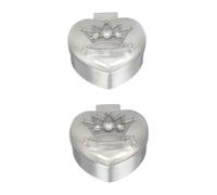 LRXIYODE 2pcs Love Box Alloy Tooth Box Tooth Collection for Keeping Boys and Girls Deciduous Organizer Boys and Girls Storage for Preservation