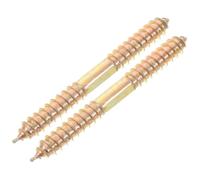 LRXIYODE 2pcs M8 Double-Ended Threaded Cane Screws Replacement Parts for Walking Stick and Cane Shaft Steel Material with Anti-Slip Feature for DIY and Elderly Mobility Aid