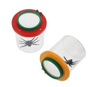 LRXIYODE 2pcs Magnifying Viewer and Observation Box for Children, Double Lens Insect Viewer Cage 3x and 6x Zoom, Educational Outdoor Exploration Toy for School Supplies and Nature Study
