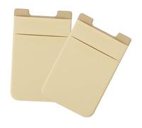 LRXIYODE 2pcs Marble Print Phone Card Holder Double Slot Phone Back Pocket Pouch Spandex Microfiber Material Credit Card Storage Bag Yellow