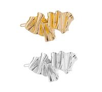 LRXIYODE 2pcs Metal Hair Clips for Women Irregular Design Hair Barrettes Lightweight Durable Accessories for Various Hairstyles and Outfits Random Color