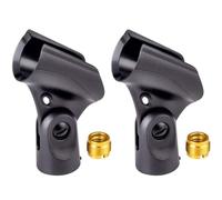 LRXIYODE 2pcs Microphone Clips for Handheld Microphones Mic Fixing Holders with Adapters Durable Vibration Stand Holders for Indoor Outdoor Use