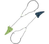 LRXIYODE 2pcs Mini Ceramic Ocarina for Small Lightweight Wind Instruments Green Colors Beginner-friendly Musical for Music Learning and Gift Random Color