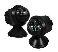 LRXIYODE 2pcs Mini Universal Compact Adhesive Compass for Car Dashboard, Lightweight Plastic Material, User-friendly Design Suitable for Vehicle and Boat Navigation