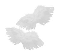 LRXIYODE 2pcs Miniature Doll Angel Wings Soft Simulated Plume Fashionable White Decorative Accessories for Doll Enthusiasts Secure Strap Design