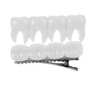 LRXIYODE 2pcs Miniature Hair Clip Halloween Clip Teeth Cute Hairpins Halloween Hairpin Spooky Tooth Goth Costumes Decor Party Women Fake Hair Accessories White