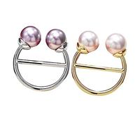 LRXIYODE 2Pcs Multifunctional Scarf Buckles Durable Clothes Corner Fixing Decors with Delicate Pearl Design Lightweight Fashion Accessories for Women and Simple Stylish Hemline Holders