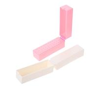 LRXIYODE 2pcs Nail Drill for Gel Nails Storage Box Grinding Head Boxes for Manicure Salon Art Tools Holders Dust Collector Salon Case