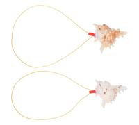 LRXIYODE 2Pcs Natural Conch Shell Bugle Whistles for Party Noise Maker, Ocean-Themed Seashell Horns for Wedding Decor and Scouting Outdoor Fun