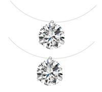 LRXIYODE 2pcs Necklaces for Women Tragus Piercing Jewelry Zircon Fish Wire Necklace Fashion Jewelry