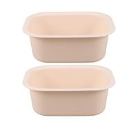 LRXIYODE 2Pcs Non-Slip Thick Plastic Rectangular Changing Table Basin for Diaper Station, Heat Resistant Wash Basin for Face Washing and Bath Accessory