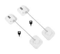 LRXIYODE 2pcs Password Refrigerator Lock Square White Safety Lock for Drawer Cabinet Childproof Security Accessory Easy Reset Strong Adhesive Versatile Use for Fridge Cabinets