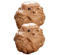 LRXIYODE 2pcs Peach Wood Dragon Phoenix Massage Balls Hand Training Rolling Exercise Wood Massage Balls for Hand Therapy