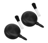 LRXIYODE 2pcs Plastic Camera Lens Air Blower and Dust Removal Brush for Professional Photographers, Black, for On-the-go Cleaning of Camera Lenses and Keyboards