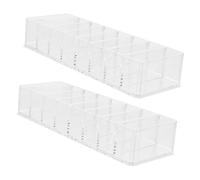 LRXIYODE 2pcs Plastic Makeup Organizer Divided Eyeshadow Palettes Holder for Cosmetics Storage Vanity Table