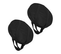 LRXIYODE 2pcs Portable Cymbal Gong Bag Set, Single-layer 40cm Diameter Thickened Oxford Cloth with Waterproof Black Fabric and Carry Handle, Instrument Protector Suitable for Drum