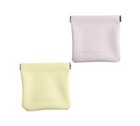 LRXIYODE 2pcs Portable Earphone Pouches Cable Organizer Bags Simple Earphone Bags for Travel and Daily Use Made of Practical Pu Material Random Color