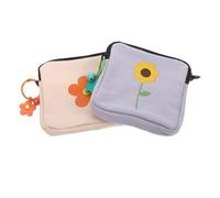 LRXIYODE 2Pcs Portable Sanitary Napkin Storage Bags Reusable Cloth Pouches with Assorted Pink and Purple Colors Multipurpose Tampon and Lipstick Organizer for Travel and Daily Use