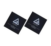 LRXIYODE 2pcs Printer Build Surface Self-adhesive Heated Bed Plate with Hot Surface Warning for Pla Abs Petg Anti-warping Print Bed Mat Compatible