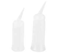LRXIYODE 2pcs Professional Hair Color Applicator Bottles with Measuring Scale and Angle Tip for Precise Dye Application Translucent Shampoo Dry Cleaning Tools for Salon and Home Use