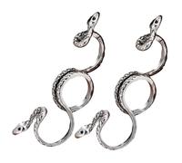 LRXIYODE 2pcs Punk Snake Open Three Finger for Men Retro Style Jewelry for Friends Unique and Eye-catching Design for Weddings Birthdays and Special Occasions