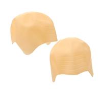 LRXIYODE 2pcs Realistic Latex Bald Cap for Men and Women Comfortable Adjustable Fit Monk Shaved Head Wig for Halloween Cosplay Stage Performances