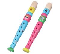 LRXIYODE 2pcs Recorder Six Hole Plastic Musical Instrument Educational Music for Boys and Random Color with Cartoon Pattern Lightweight and Compact Design Random Color